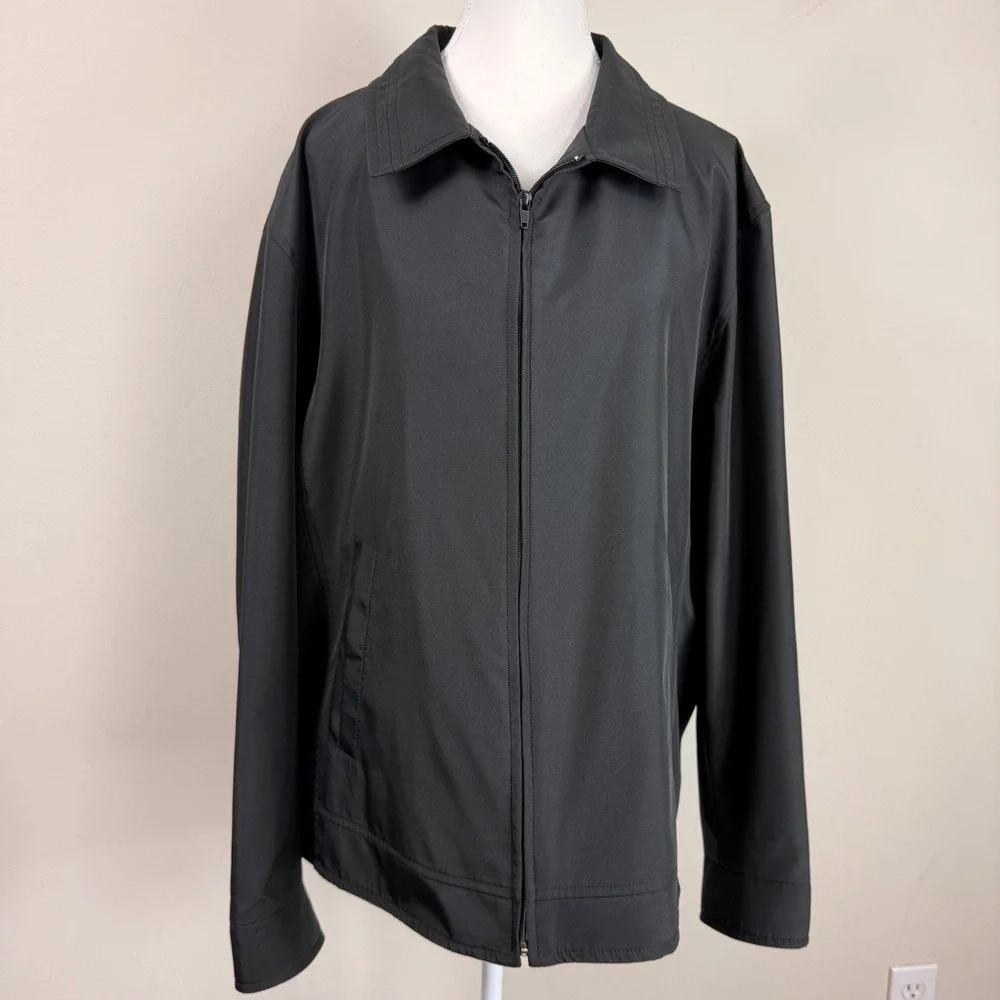 MAC MOR Mens XL‎ Black Lightweight Full Zip Jacket Made in Canada